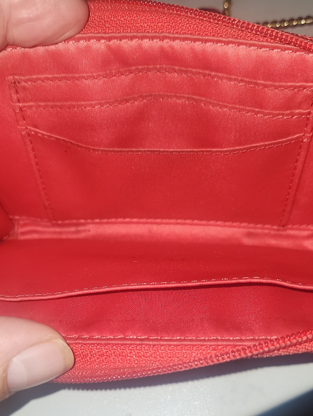 Coach Signature Canvas Wristlet in Tan and coral Pink - Picture 5 of 13